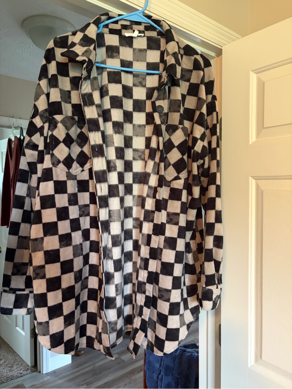 Maurices Checkerboard Shacket/Jacket - Black & Tan